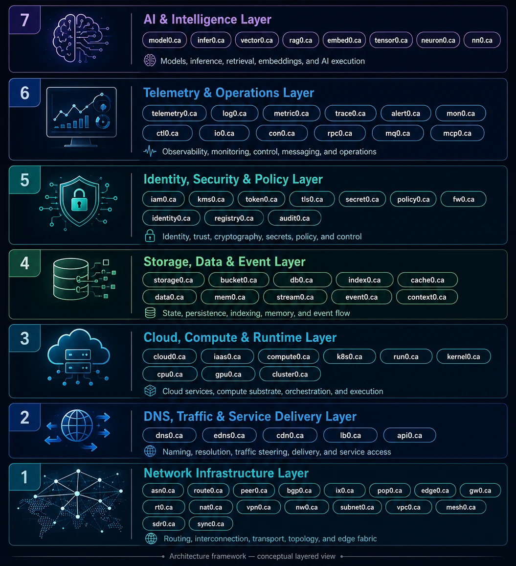 Namespace0 conceptual seven-layer primitive architecture